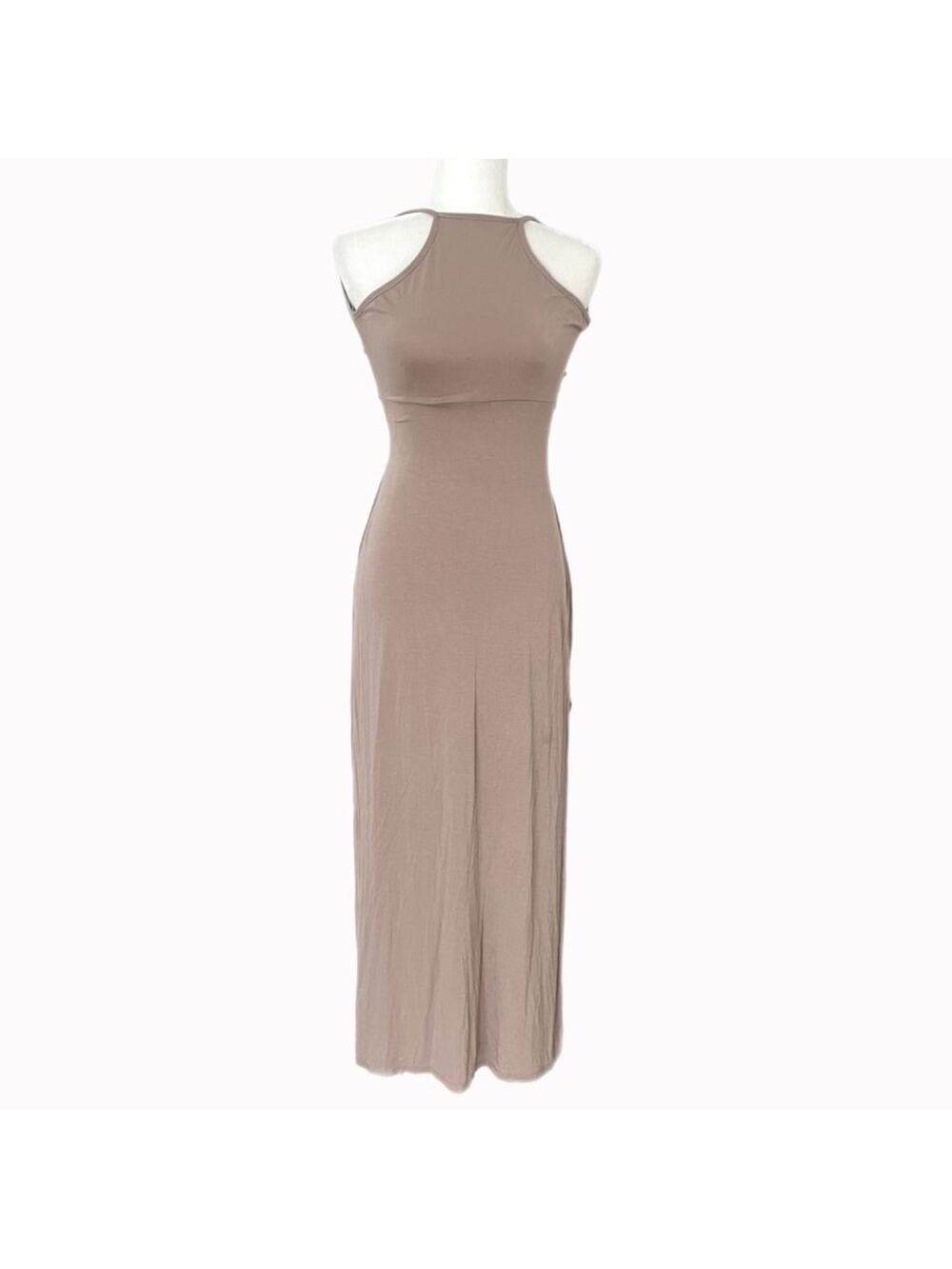 Boohoo High Neck Low Back Maxi Dress 6